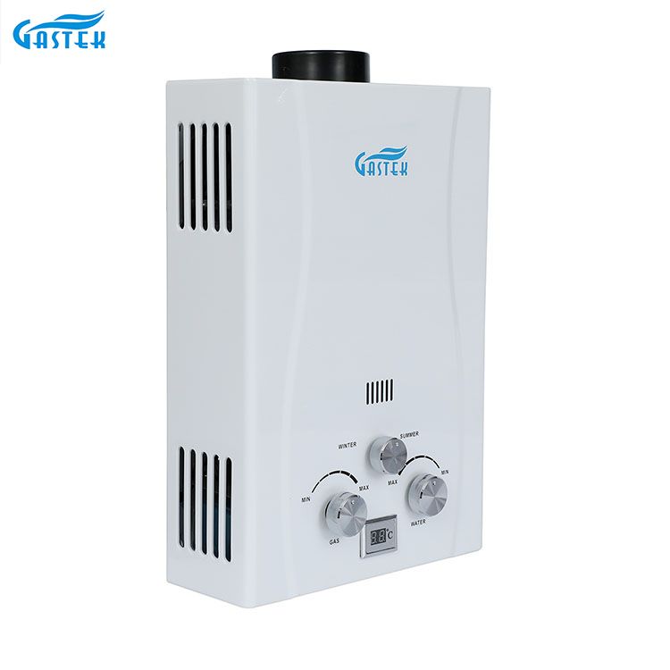 Portativ Məişət Cihazı Baca Tipi Duş LPG Qaz Geyzeri Hamamda Quraşdırın