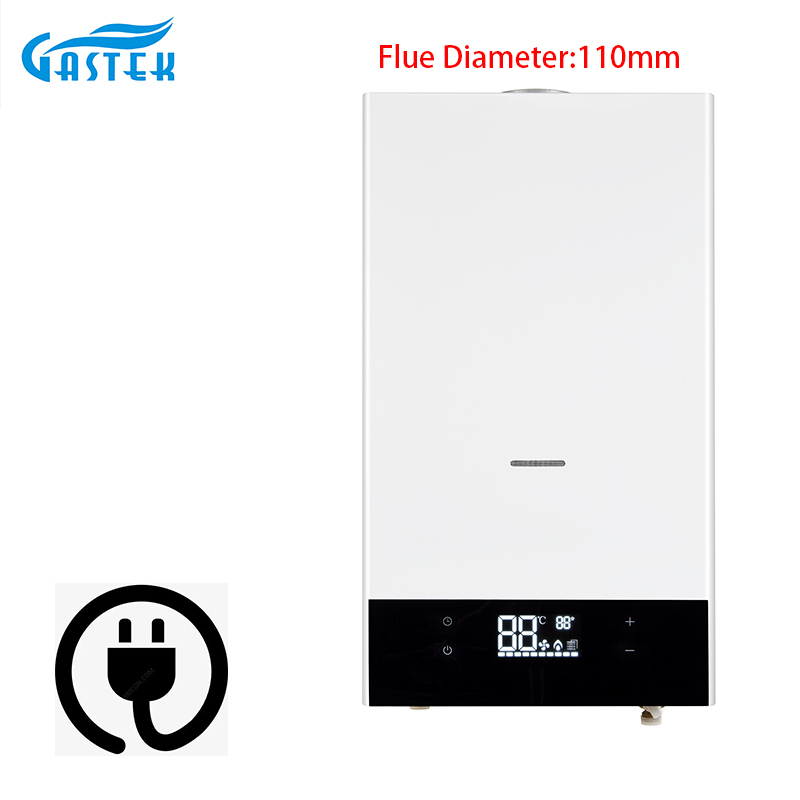 Elektron Nəzarət Sabit Temperatur 10L 12L Baca Tipi Divara quraşdırılmış Çənsiz Ani LPG Təbii İsti Su Qaz Duş üçün Su Qızdırıcısı